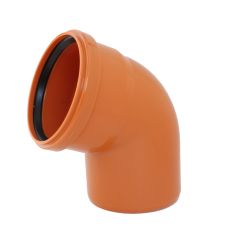 KGB koleno pro kanalizační potrubí DN 110 mm, úhel 67,5° , barva oranžová